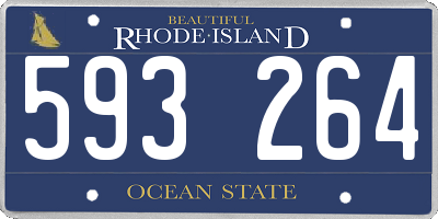 RI license plate 593264