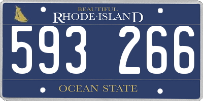 RI license plate 593266