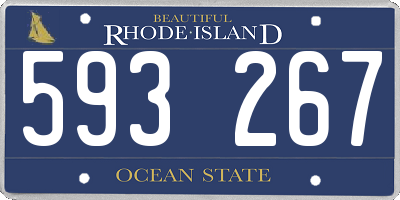 RI license plate 593267