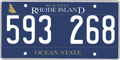 RI license plate 593268