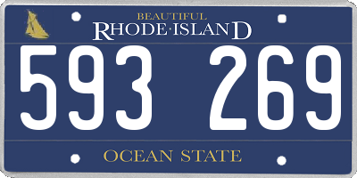 RI license plate 593269