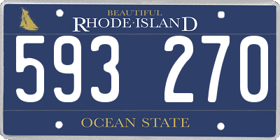 RI license plate 593270