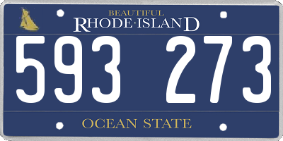 RI license plate 593273