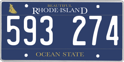 RI license plate 593274
