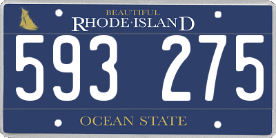 RI license plate 593275