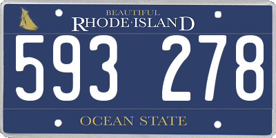 RI license plate 593278