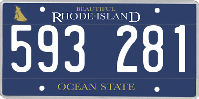 RI license plate 593281