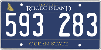 RI license plate 593283