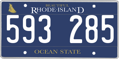 RI license plate 593285