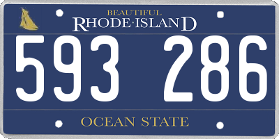 RI license plate 593286