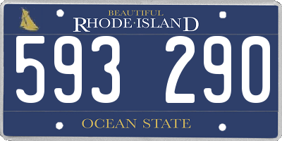 RI license plate 593290