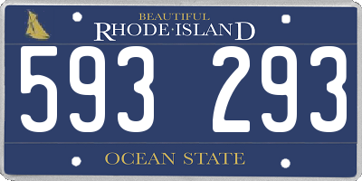 RI license plate 593293