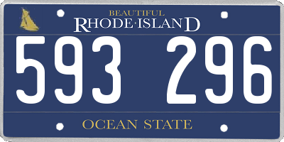 RI license plate 593296