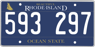 RI license plate 593297