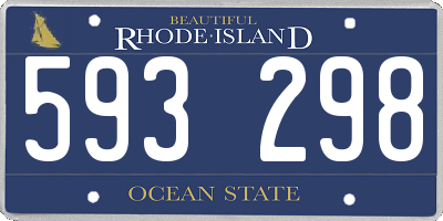 RI license plate 593298