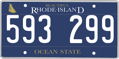 RI license plate 593299