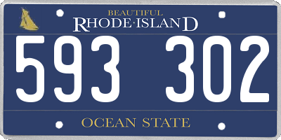 RI license plate 593302