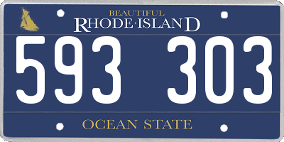 RI license plate 593303