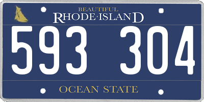 RI license plate 593304