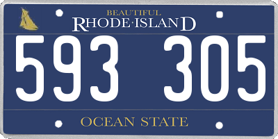 RI license plate 593305