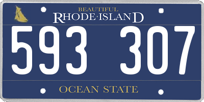 RI license plate 593307