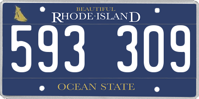 RI license plate 593309