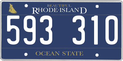 RI license plate 593310
