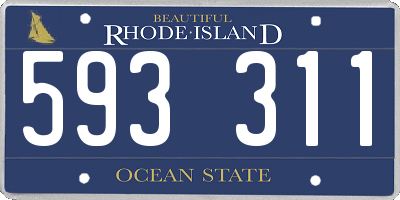 RI license plate 593311