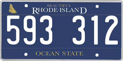 RI license plate 593312