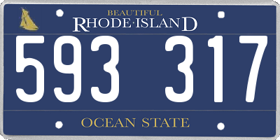 RI license plate 593317
