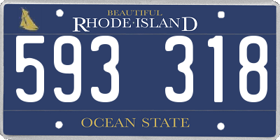 RI license plate 593318