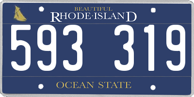 RI license plate 593319