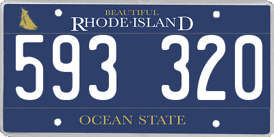 RI license plate 593320