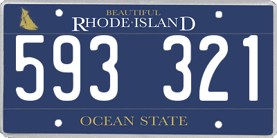 RI license plate 593321