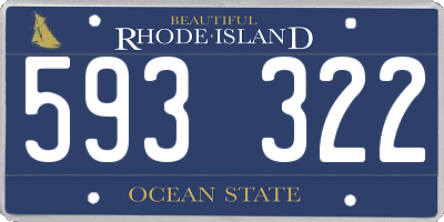 RI license plate 593322