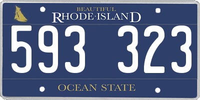 RI license plate 593323