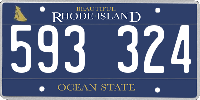 RI license plate 593324