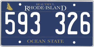 RI license plate 593326
