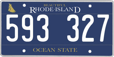 RI license plate 593327