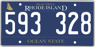 RI license plate 593328