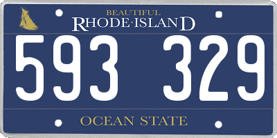 RI license plate 593329