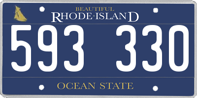 RI license plate 593330