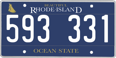 RI license plate 593331