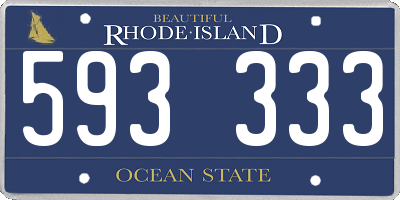 RI license plate 593333