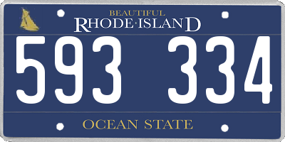 RI license plate 593334