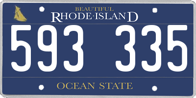RI license plate 593335