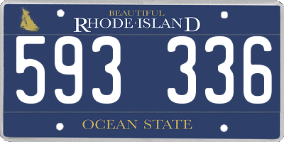 RI license plate 593336