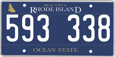 RI license plate 593338