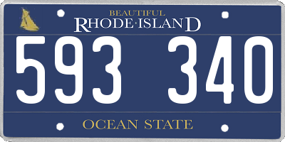 RI license plate 593340