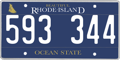 RI license plate 593344